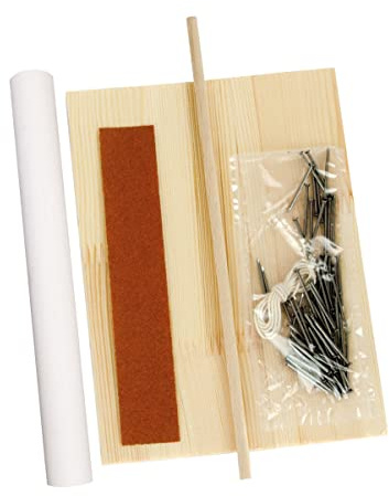 Pebaro 468 Holzbauset Schiff: Holzbrett, Nägel, Rundstab, Papiersegel, Schmirgelpapier, Anleitung, Basteln mit Holz, Geschenkidee für Kinder und Hobby-Handwerker, Schiff schwimmt auf Wasser