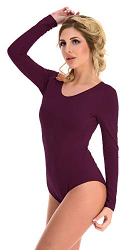 Magi Damen Body Langarm Overall Bodysuit mit Rundhals für Frauen Optimale Alternative für Sport & Freizeit Eleganter Jumpsuit