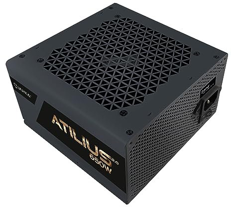 UNYKAch Fuente de Alimentación ATX ATILIUS 2.0 650W Black 80 Plus Bronze y Ventilador de 120 mm Ultra Silencioso