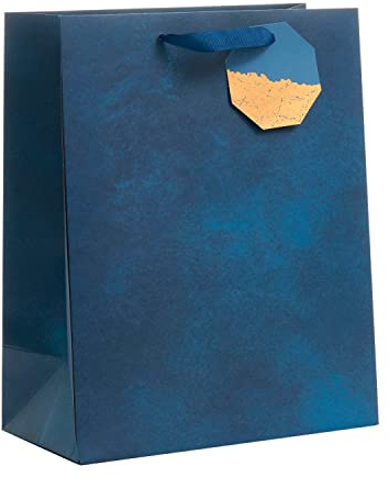 UK Greetings | Large Gift Bag | Party Bags for Presents | Birthdays/Weddings/Christmas | Blue Design