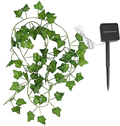 VENTDOUCE Artificial Ivy Plants with LED String Lights, Artificial Ivy with LED String Light Wall Faux Vines Leaves Plants, Fake Vines with Fairy Lights for Bedroom Home Garden Wedding Wall