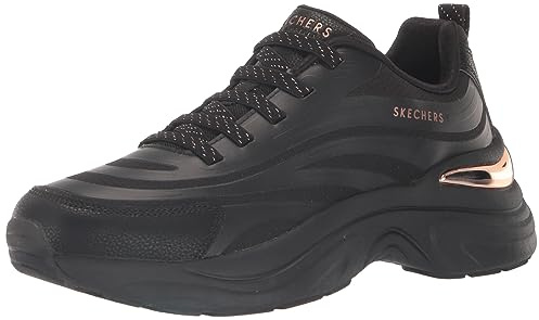 Skechers Hazel Step N Flow Donna, Nero Hot Melt Mesh, 40 EU