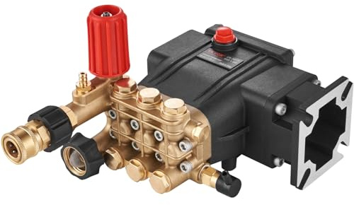VEVOR Högtryckstvättpump, 3/4 tum axel horisontell triplex kolv, 3 700 PSI, 2,5 GPM, ersättningspumpar delar kit, tvättpump, kompatibel med Simpson MorFlex-modeller 40224, 40225, 40226