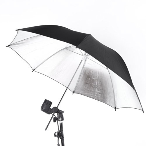 Namolit 83 cm (33 Zoll) Fotostudio Stroboskoplicht Reflektorlicht Schwarz Silber Regenschirm