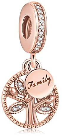 Amuefer S925 Charms Glühwürmchen, Schmetterling, Familie Anhänger | Geschenk für Frauen, Mädchen, Freunde, Ehefrau, Mutter, Tochter – Geburtstag, Jahrestag, Valentinstag, Weihnachten