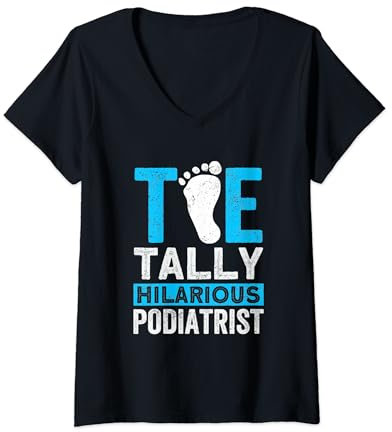 Toe-Tally Lustiger Podologe Fußpflege Fußpfleger Fußpfleger T-Shirt mit V-Ausschnitt