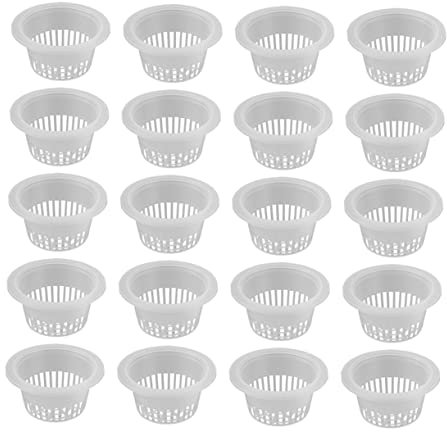 CIMAXIC Hydroponische Netztöpfe 20er-Set Pflanzkörbe Aus Kunststoff Schlitzdesign Zur Entwässerung Für Garten Und Kinderzimmer