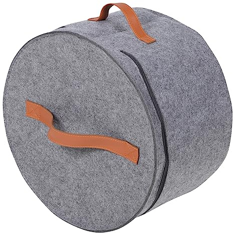 CAXUSD Caja Redonda Diseño Portátil y Almacenamiento para Sombreros de Fieltro y Pvc para Gorras y Sombreros de Playa Adecuado para Viajar y Maleta