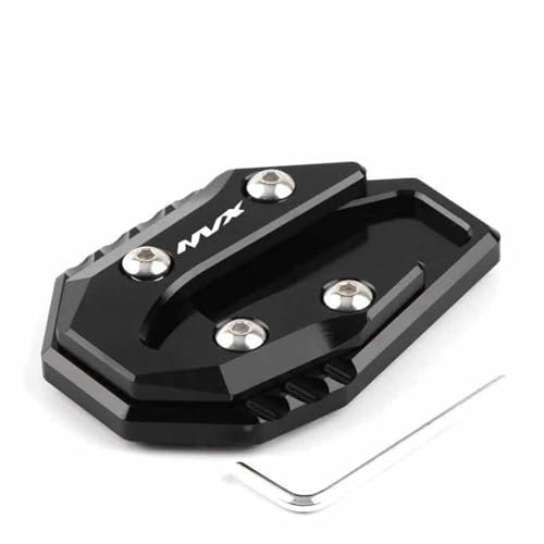 VELLOW Seitenständer Vergrößern Ständer Für Y&amaha NVX155 AEROX155 NVX AEROX 2015 2016 2017 2018 Motorradzubehör Seitenständer Fußvergrößerer Zubehör (Color : Schwarz)