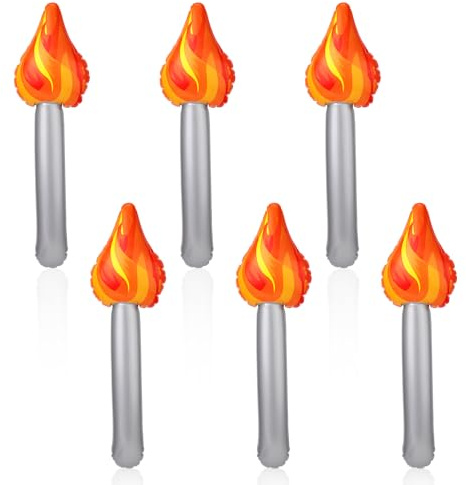PEUTIER 3pcs Inflatable Torch Toy, Torch Prop Inflatable Torch Toy for Games Competition Party Decorations Halloween Medieval Cosplay Sports