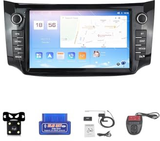 For Nissan Sylphy 2012-2018 Car Stereo 2 Din Wireless Carplay Android Auto 9 Full IPS Touchsreen HD Live Rearview/BT 5.0/WIFI/4G SIM/DVR/GPS/SWC/OBD 2/FM AM Radio RDS DAB+DSP(M800S)