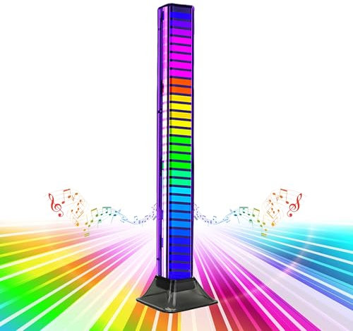 LuminKing 3D Music LED Bar - Rythm Light bar, Syncs with Music & Sound, Rechargable Battery, Portable, Suitable for Party, Disco, Gaming & car