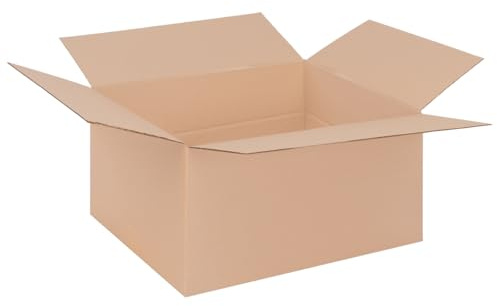 verpacking Hopfällbara kartonger 570 x 430 x 285 mm variabel höjd KK 98 Brun [Storlek och antal valbart] 1-lager stora kartonger 50 st
