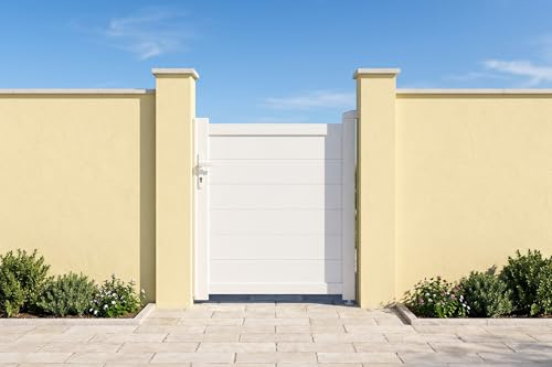 Casanoov Puerta peatonal exterior​ 1m EIGER Alt.115cm aluminio blanco