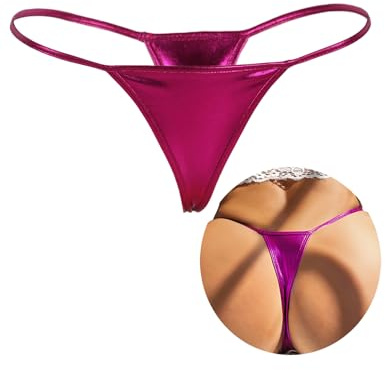 ohyeahlady Mini String Ficelle Bikini Femme Sexy Erotique Simili Cuir | Grande Taille,Maillot De Bain,Micro String Chic, String De Bain,Culotte Ouverte,Thong,slip tanga,T Back,Plage,Vacances,Fete