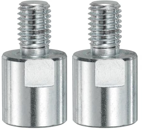 sourcing map 2pcs M14 Female to M10 Male Adapter Polisher Adaptor Connecting Rotary Tool Attachment Thread Adapter Conversion Tool for Diamond Core Bit Polishing Pad Wheel