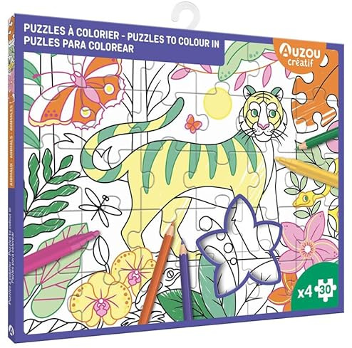 Ma pochette d'artiste - 4 puzzles à colorier