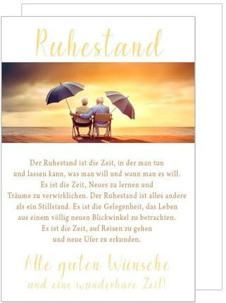 Edition Seidel Premium XXL Maxi Glückwunschkarte zum Ruhestand mit Umschlag Format DIN A4. Ruhestandskarte Abschied Grußkarte Karte mit Spruch Billet Mann Frau Rente (A4-R132)