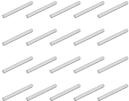 QUARKZMAN 80 Stück M2 x 20mm 304 Edelstahl Zylinderstift, Zylinderstifte für Türen Fenster Holzprodukte Doppelbetten Regale Schranktrennwände Schaftbefestigungen Industrie, Silber
