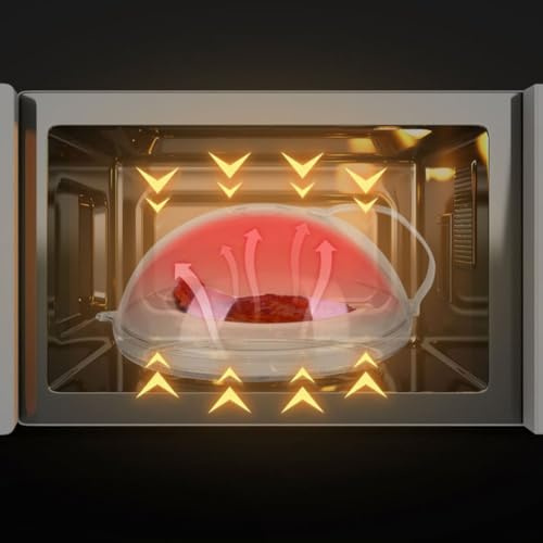 Tapa de placa de microondas fácil de usar con rejillas de ventilación de vapor, una herramienta imprescindible para todos los entusiastas de la cocina (base)
