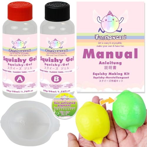 Taba Squishy Bastelset Farbwechselnde Zitrone Silikonform Flüssigsilikon Pigmentpulver
