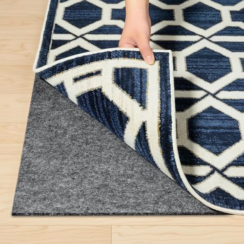 Almohadilla de Fieltro Antideslizante con Respaldo de Goma de 150 x 210 cm, Almohadillas Acolchadas Protectoras para alfombras, Agarre de Alfombra a Alfombra para Suelos de Madera Dura, Mantiene Las