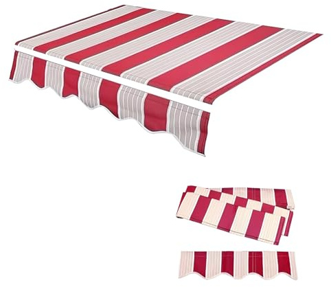 Tessuto per Tende da Sole di Ricambio (Solo Tessuto), Telo di Ricambio Impermeabile, 300g Poliestere per Patio Esterno da Giard(8x5ft/250x150cm)