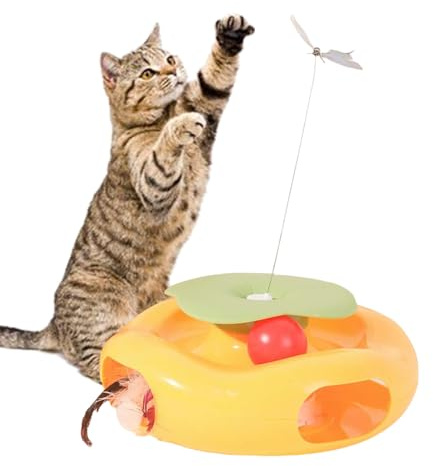 Renchey Automatischer Katzenangler | Elektrisches Flattern Schmetterling Spiel Interaktives Katzenspielzeug - Leises Haustier Spielzeug Für Unterhaltung Training Zuhause Garten Balkon Wohnzimmer