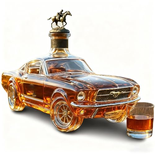 Estatuas de botellas de whisky para coche de 300 ml, tema creativo 3D para coche, decoración creativa de botellas de cristal para fiestas en el bar de casa D