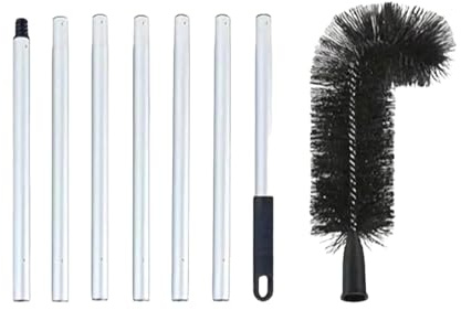 Geavonyg Pulitore per Grondaie Espandibile con Meccanismo Rilascio Rapido Un Facile Assemblaggio Stoccaggio E attività Rimozione delle Ragnatele Set Strumenti La Pulizia degli Scarichi del