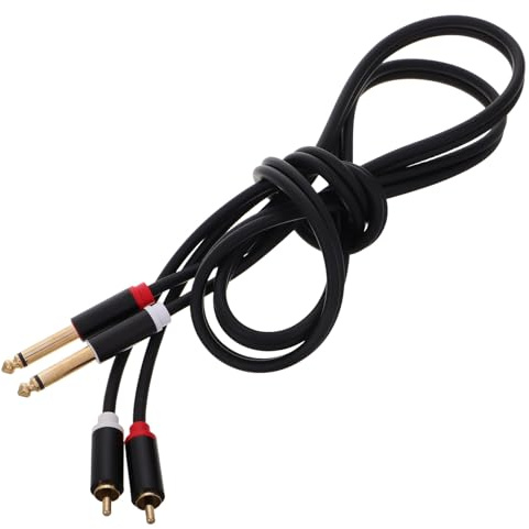 VANZACK Cavo Audio Stereo Dual Rca Doppio Jack con Guscio in Lega di Alluminio e Trasmissione Schermata Compatibile per Studio e Performance Live
