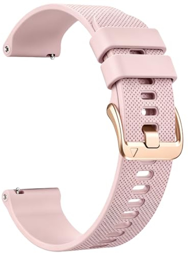 Aurrain 18mm mjukt silikon klockarmband för Garmin Vivoactive 4S/3S/Venu3s/Venu2s/Huawei WatchGT5/WatchGT4/Forerunner255s/Active S/Fossil Ladies Gen 6/5E/3/4/HR Gen4,Silikon sportarmband för klocka.
