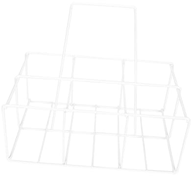 ADOCARN Oktoberfest Handle Carrying Beer Bottle Shelf with White Iron Storage Holder for Milk Bottle Practical and Anti-aging for Bar Featuring Unique Appearance and Creative Design