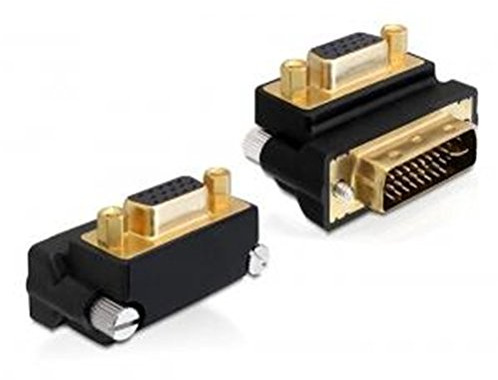DeLOCK 65261 cavo di interfaccia e adattatore VGA 15 pin DVI 24+5 pin Nero