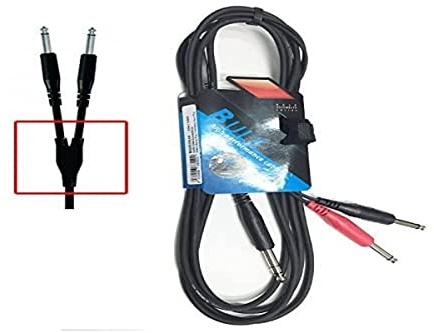 Proel BULK535LU3 - Cavo audio professionale con nodo ad Y, Spina jack Stereo 6.3 mm, 2 x Spina jack Mono 6.3 mm, lunghezza di 3 metri, Nero
