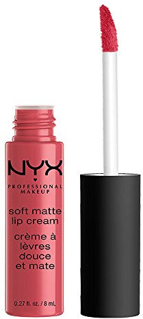 NYX Professional Makeup Lippenstift, Soft Matte Lip Cream, Cremiges und mattes Finish, Hochpigmentiert, Langanhaltend, Farbton: Bubblegum Pink