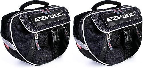 EzyDog Trail-Ready Saddle Bags for the Convert Dog Harness (Not Included) - Two Dog Backpacks with a Quick and Easy Attachment System - Superior Storage Capacity and Innovative Design (Large)