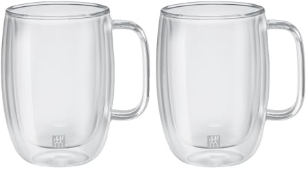 ZWILLING J.A. Henckels Glass 15oz Latte Mug Set, 2 Count (Pack of 1)
