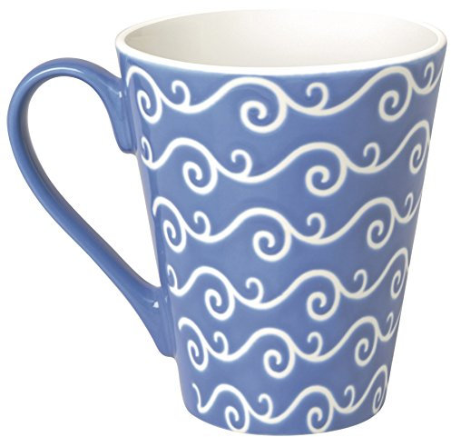 Excelsa Etnika - Taza (275 ml, Porcelana, 10,19 x 10,19 x 10 cm), Color Azul Claro