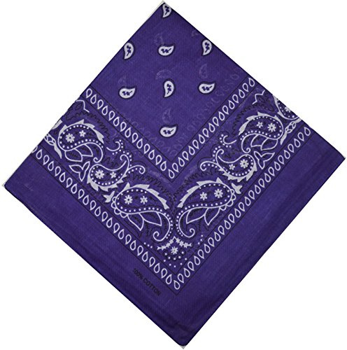 Bandana Halstuch Biker 1er 3er 6er 12er Pack Nikki Tuch Schal Paisley Kopftuch 100% Baumwolle 25 Farben