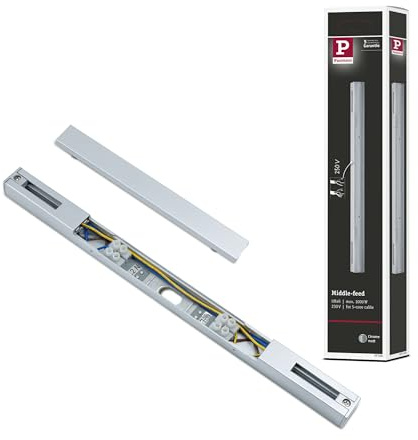 Paulmann 97765 URail Einspeisung Mitte 304x18 mm max. 1.000/1.000W Chrom matt Schienensystem