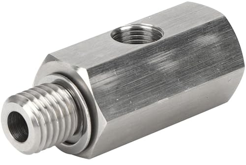 Turbo-Druckadapter, Öldrucksensor M12x1.5 1/8 NPT aus Edelstahl auf Turbo-Versorgungsleitung