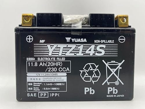 Yuasa YTZ14S Motorradbatterie für Honda VT750DC 750 2001