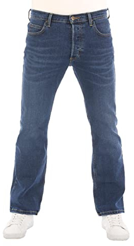 Lee Jeans Herren Stretch Bootcut Denver Jeanshose Hose Denim w34, Farbe: Aged Alva, Größe: 34W / 32L