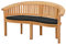 Kai Wiechmann Auflage Bananenbank Gartenbank Polster geschwungen 139 x 49 cm grau Premium