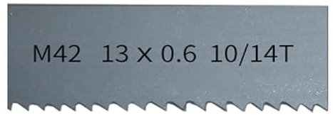 9;M42 Bi-Metal 1/2 Band Saw Blades. 1510, 1511, 1570, 1575mm x 13 x 0.6mm With 6, 14Tpi. Bandsaw Blade Cutting Hardwood, Metal (Color : 10-14Tpi, Size : 1510mm)