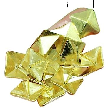 PRIMUZ 100 pièces 19 * 20 MM Une Cheville carrée Jaune boîte en Bois canapé ongle étui Souple Bulle Ongles décoration Porte 100 pcs/lot
