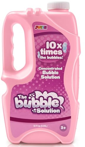 JOYIN 950 ml bubbellösning refill (ca 1 liter), koncentrat för bubbelmaskin, pinnar, blåsare, påsk (rosa)