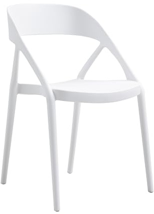 METRO Professional Outdoor Stapelstuhl, PP- Kunststoff/Glasfaser, ideal für die Gastronomie (weiß)