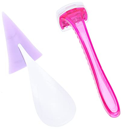 DOITOOL Praktisches Silikon Frau für der Intimbereich Rasierwerkzeug Trimmer Satz mit Flexiblem ABS und Kleine und Filigrane Form für Schonende Haarentfernung Bikini